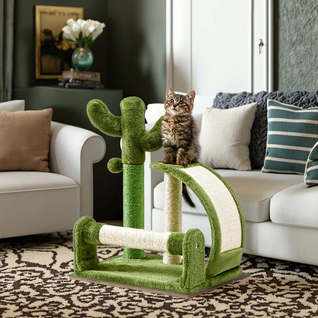 High Cat Toy Interactive Wooden Ball Track