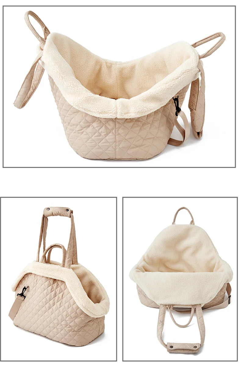 Quilted Pet Bag with Removable Lining