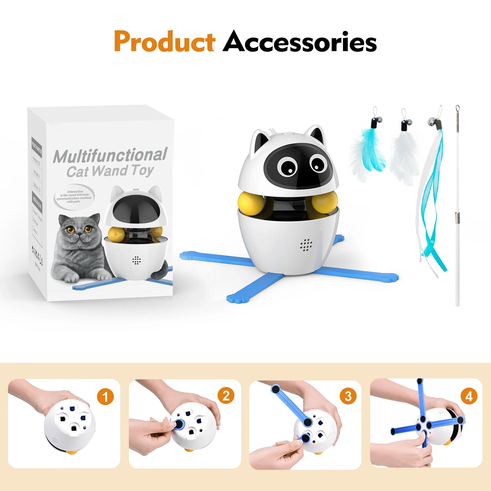 Cat Laser Toy 4-in-1 Rechargeable