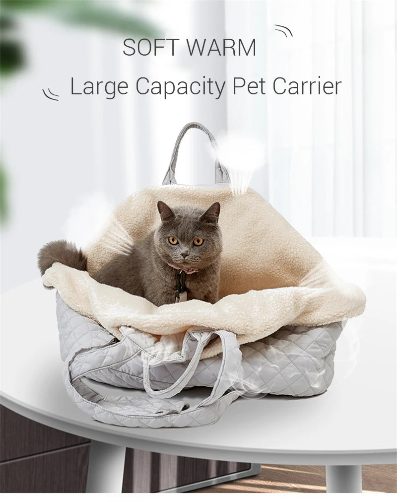 Quilted Pet Bag with Removable Lining