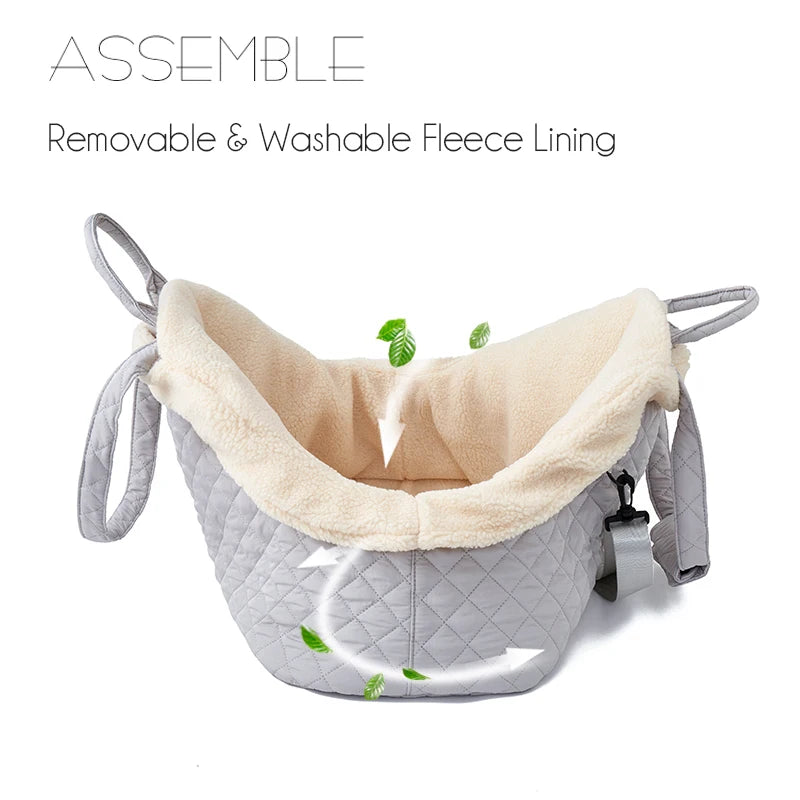 Quilted Pet Bag with Removable Lining