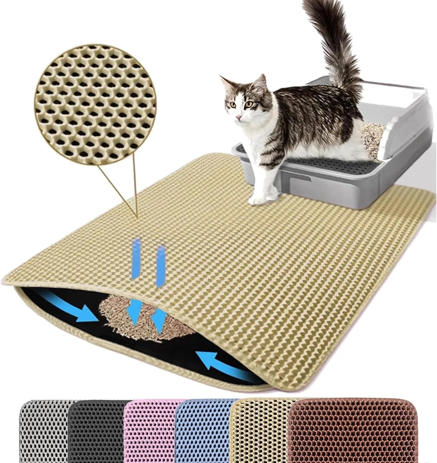 Cat Litter Mat with Double Layer
