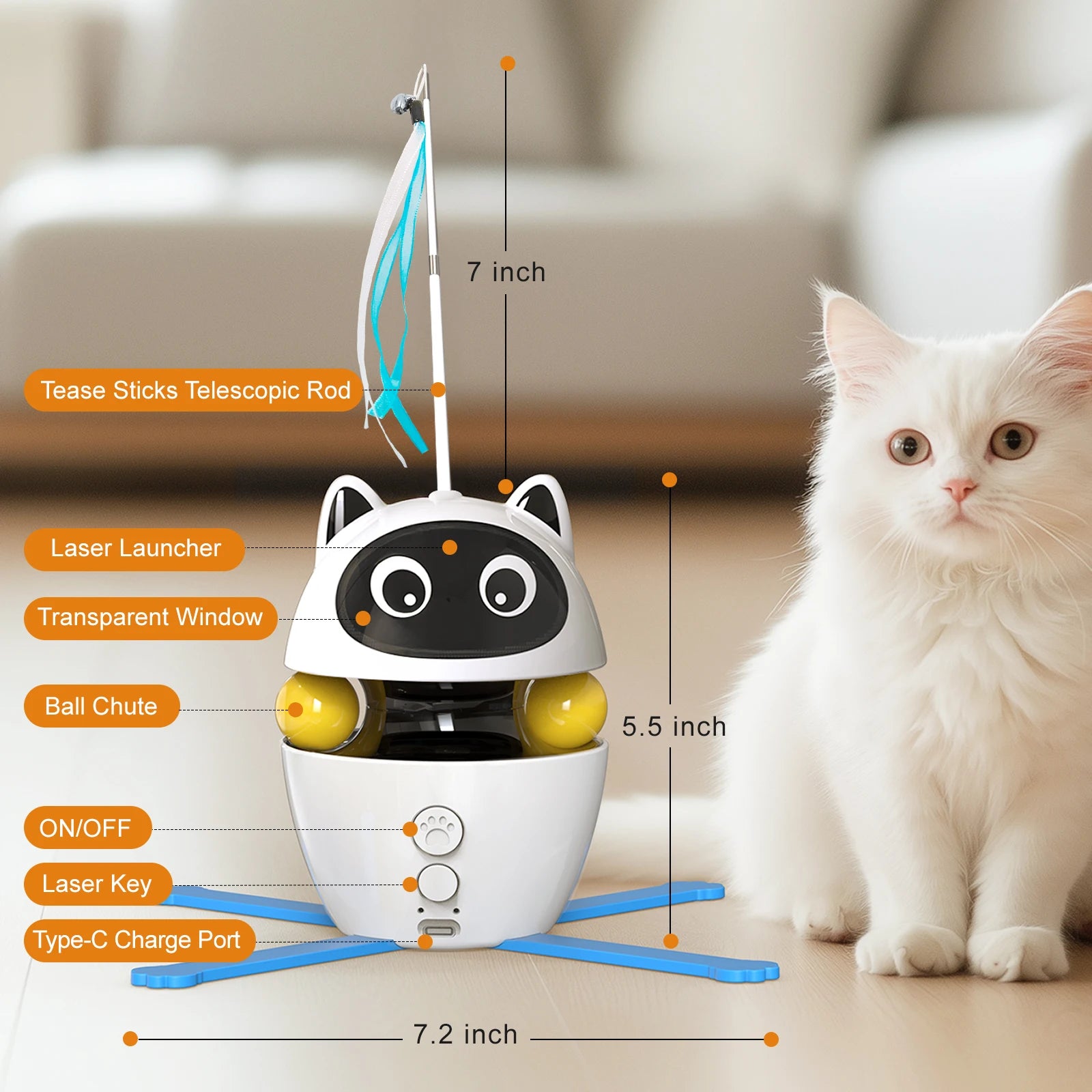Cat Laser Toy 4-in-1 Rechargeable