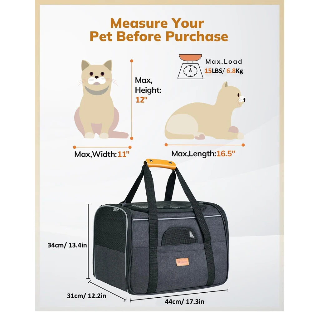 Soft Portable Pet Carrier up to 14 lbs