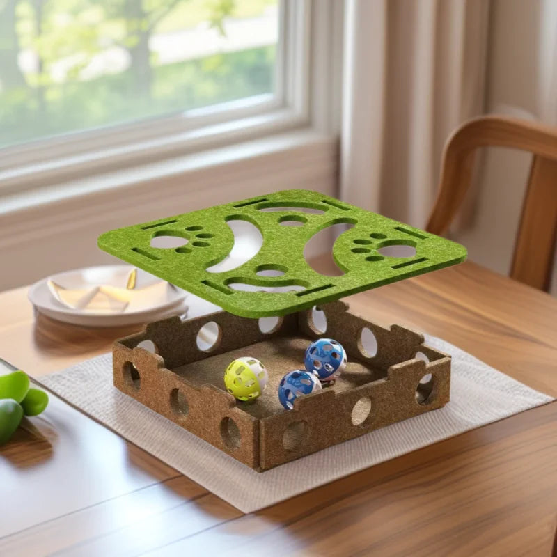 Cat scratch puzzle box