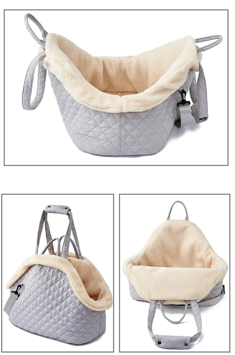 Quilted Pet Bag with Removable Lining